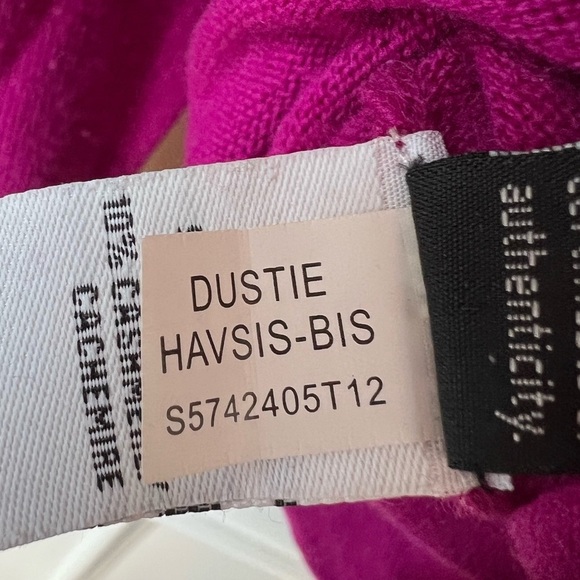 Diane Von Furstenberg Dustie Vibrant Magenta Turtleneck Cashmere Sweater Wool M - Picture 7 of 8